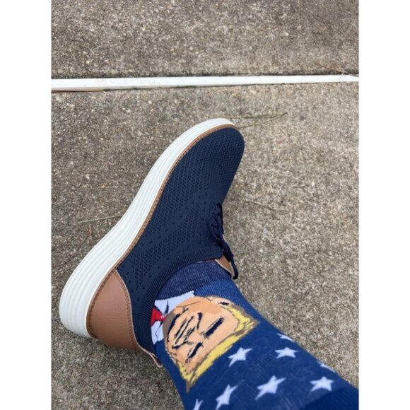 🆕VILOCY Men's Dark Blue Casual Dress Oxfords Business Mesh Breathable Sneakers - Picture 2 of 12